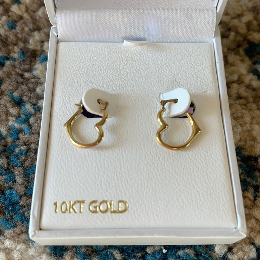 Gold Heart Earrings
